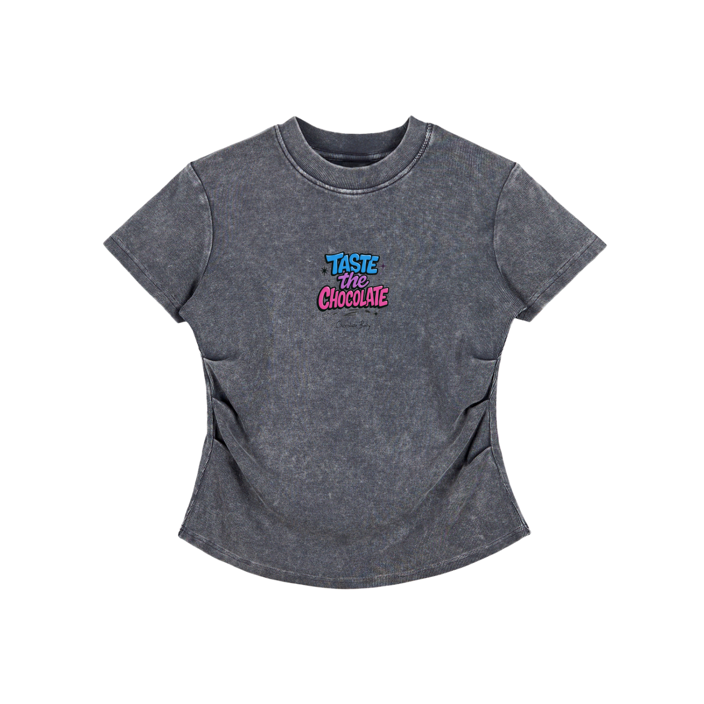 Vintage Washed Bodycon Cotton T-Shirt