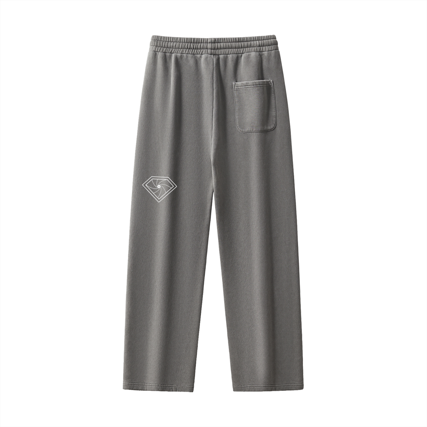 "CHOCO BABY" Frayed Enzyme Washed Fleece Sweatpants