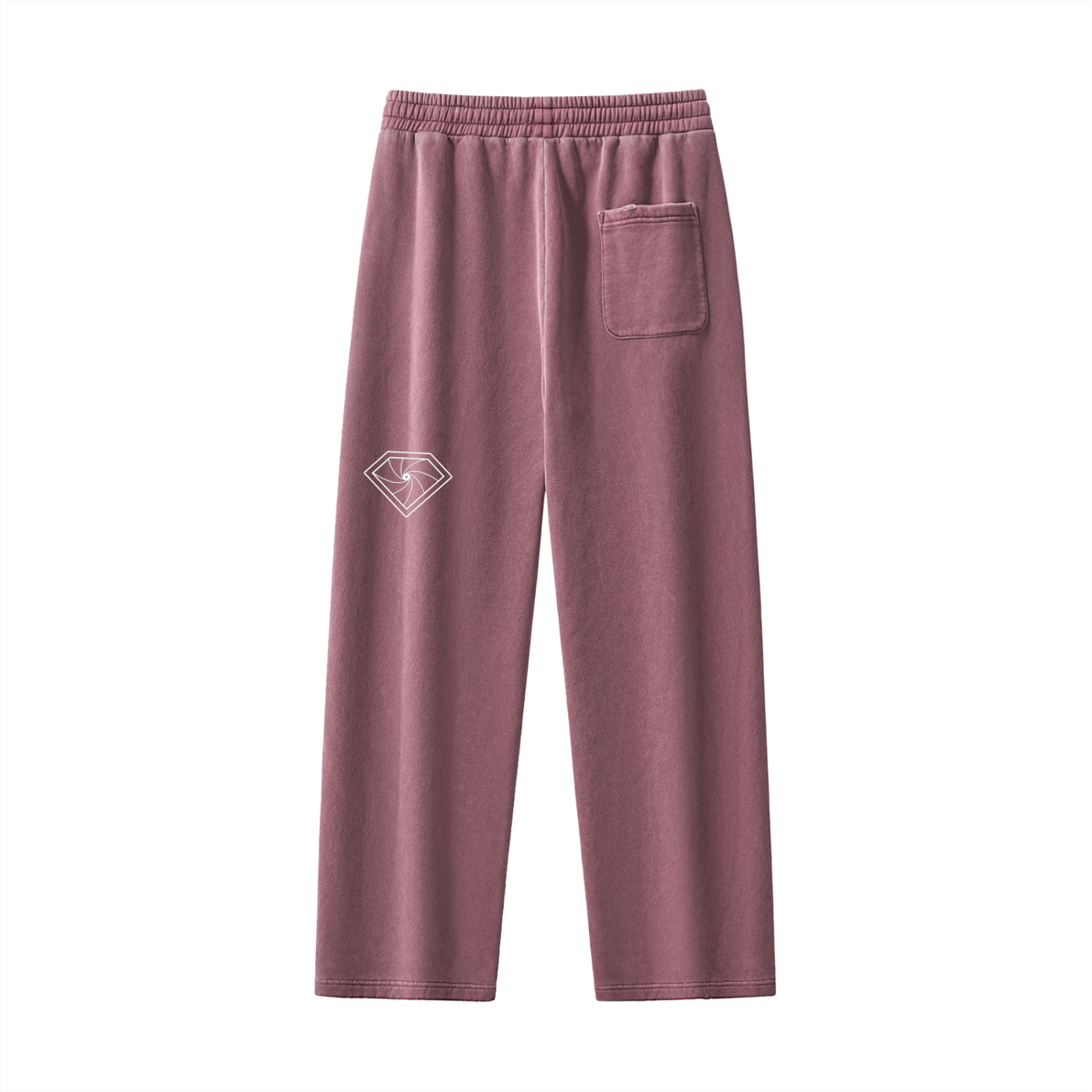 "CHOCO BABY" Frayed Enzyme Washed Fleece Sweatpants